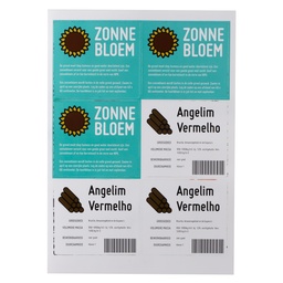 Voorgestanste rechthoekige permanente polyesterstickers (droge toner/laser) (PACKS)